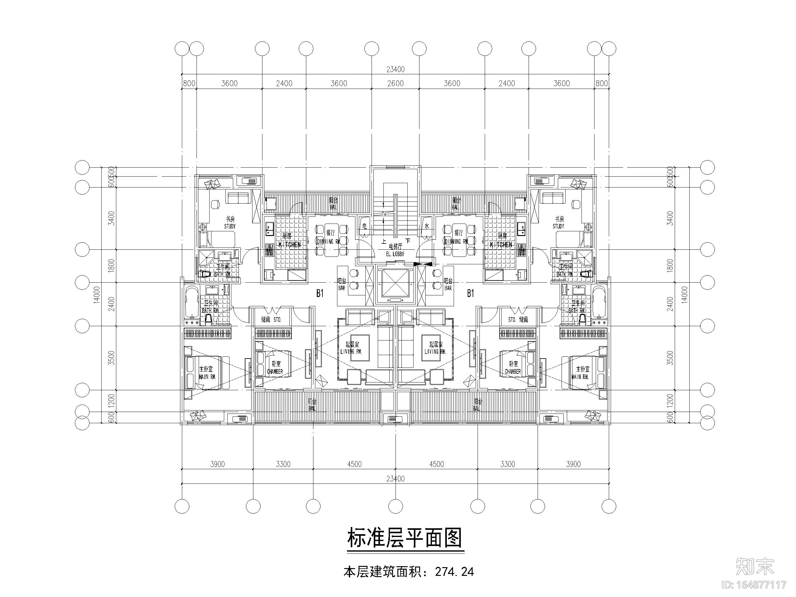 34套小高层住宅三室户户型图设计(8~15层)施工图下载【ID:164877117】