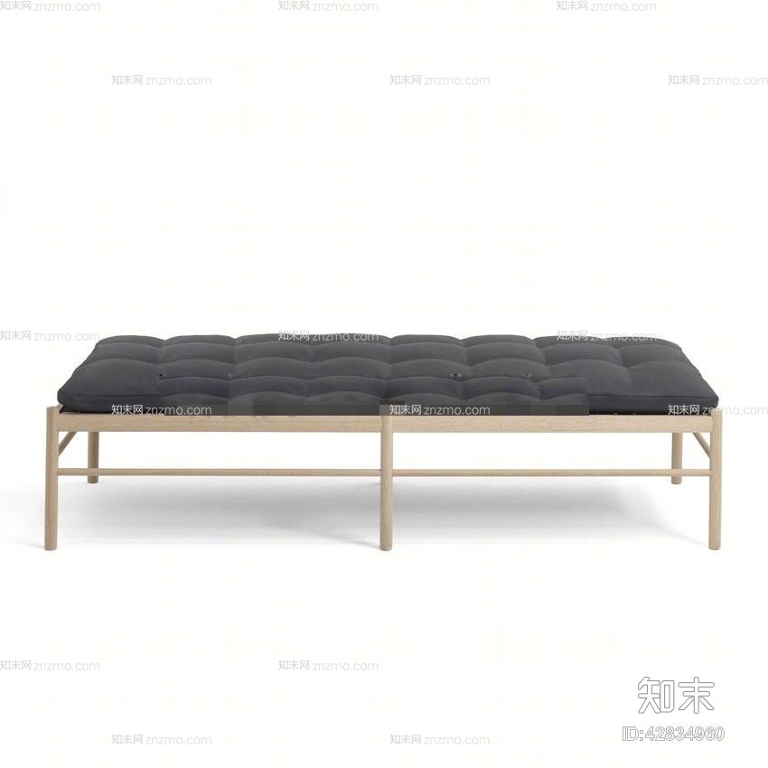 现代布艺脚凳3D模型下载【ID:42834960】