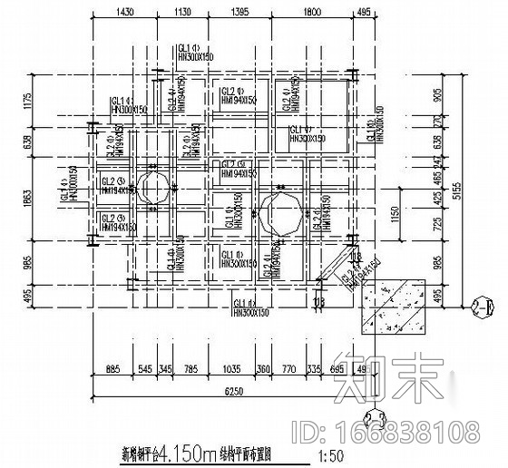 [甘肃]车间新增钢结构平台结构施工图cad施工图下载【ID:166838108】