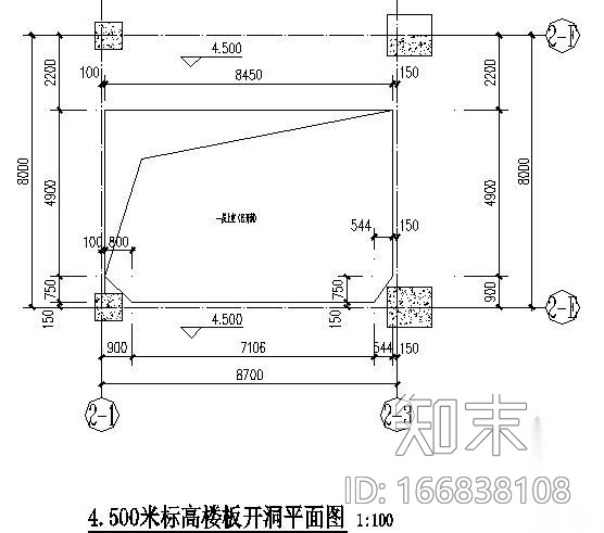 [甘肃]车间新增钢结构平台结构施工图cad施工图下载【ID:166838108】