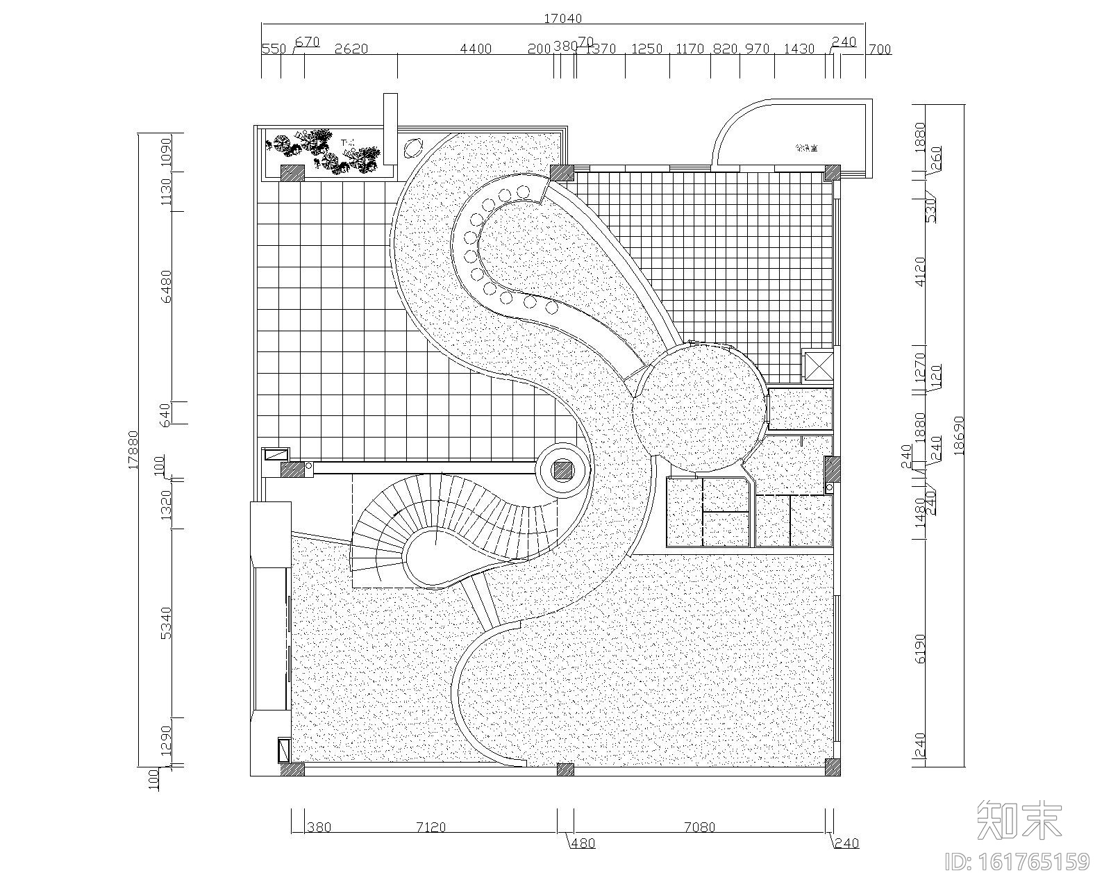 [重庆]某现代双层火锅酒楼施工图设计（附效果图）cad施工图下载【ID:161765159】