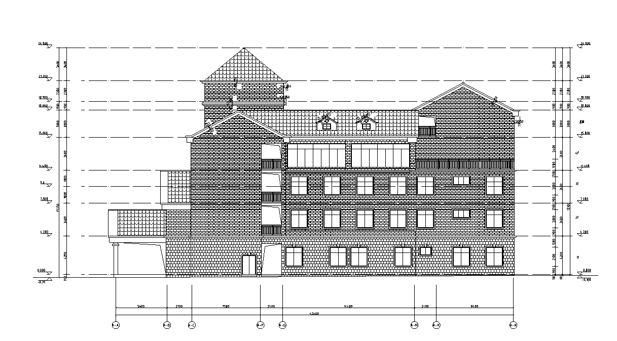 [宁夏]简欧风格职业学校别墅建筑施工图施工图下载【ID:149873199】