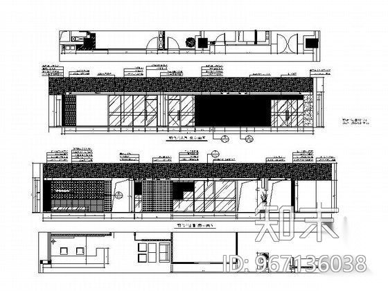 [浙江]现代简约办公室设计装修施工图（含效果图）cad施工图下载【ID:967136038】