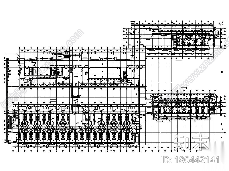 [浙江]中学改扩建工程多栋建筑施工图cad施工图下载【ID:180442141】