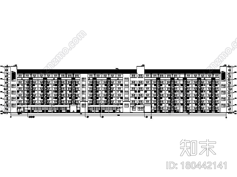 [浙江]中学改扩建工程多栋建筑施工图cad施工图下载【ID:180442141】