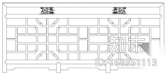 中式栏杆详图08cad施工图下载【ID:168351113】
