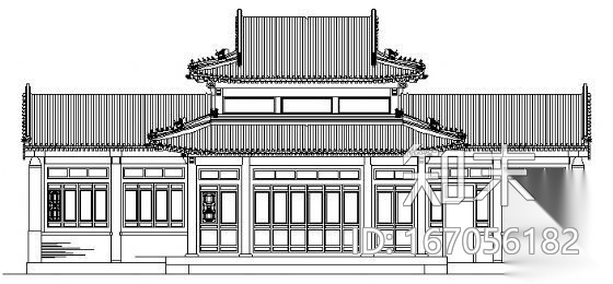 仿古建筑平立剖面cad施工图下载【ID:167056182】
