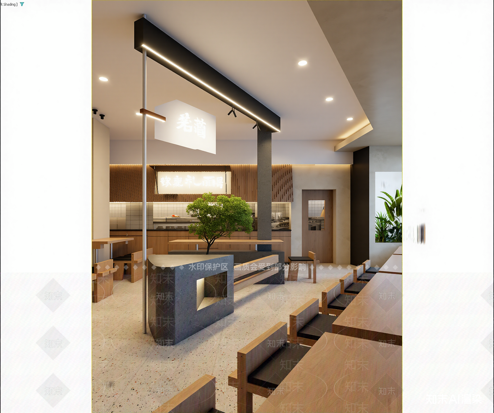 新中式中餐厅3D模型下载【ID:1214939499】