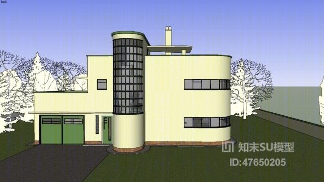 独栋别墅SU模型下载【ID:47650205】