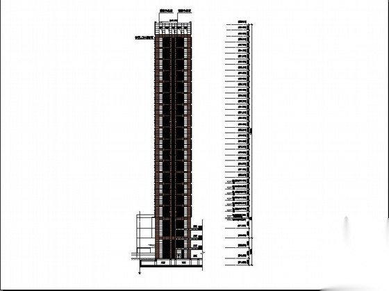 [四川]超高层L型塔式综合办公楼建筑施工图cad施工图下载【ID:168319122】