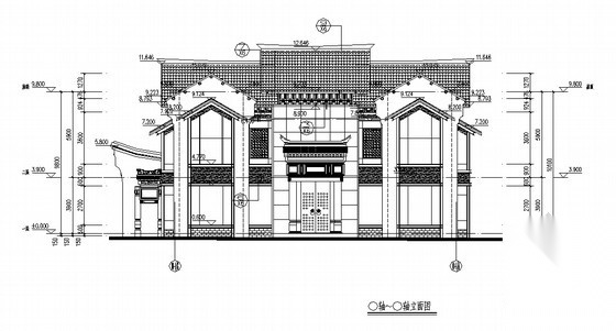 [成都]洛带文化艺术村某街区小镇住宅（10、11号楼）建筑...cad施工图下载【ID:165752150】