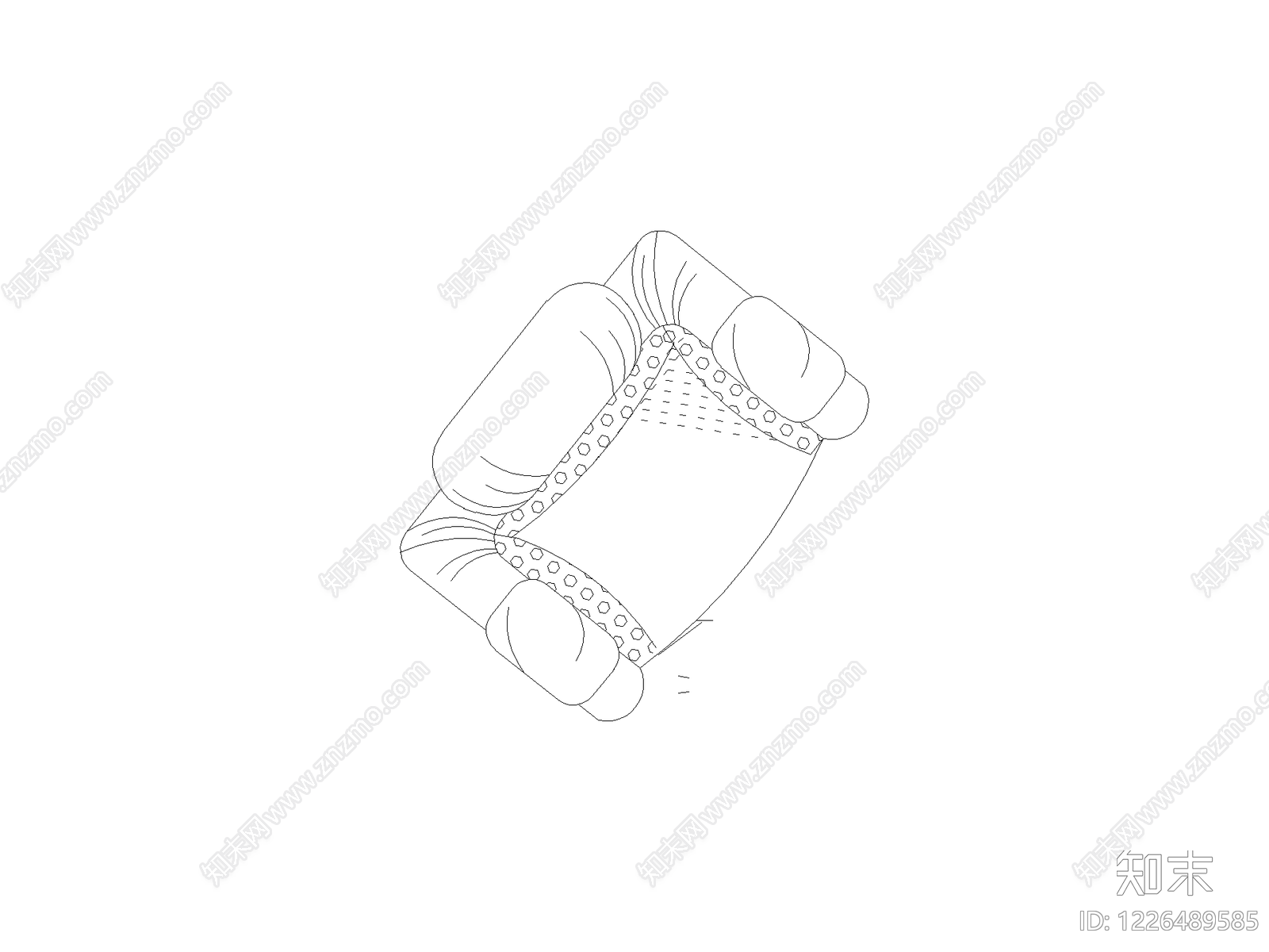 沙发cad施工图下载【ID:1226489585】