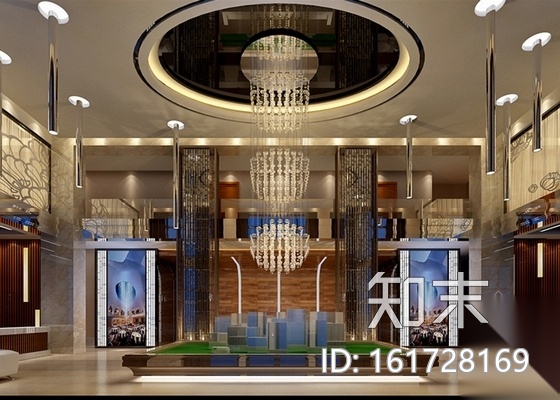 [河南]新新花园洋房区典雅欧式风格售楼处装修施工图cad施工图下载【ID:161728169】