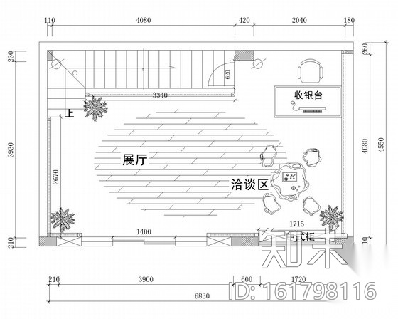 [深圳]新型文化创意企业中式风格办公室装修施工图（含效...施工图下载【ID:161798116】