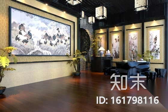 [深圳]新型文化创意企业中式风格办公室装修施工图（含效...cad施工图下载【ID:161798116】