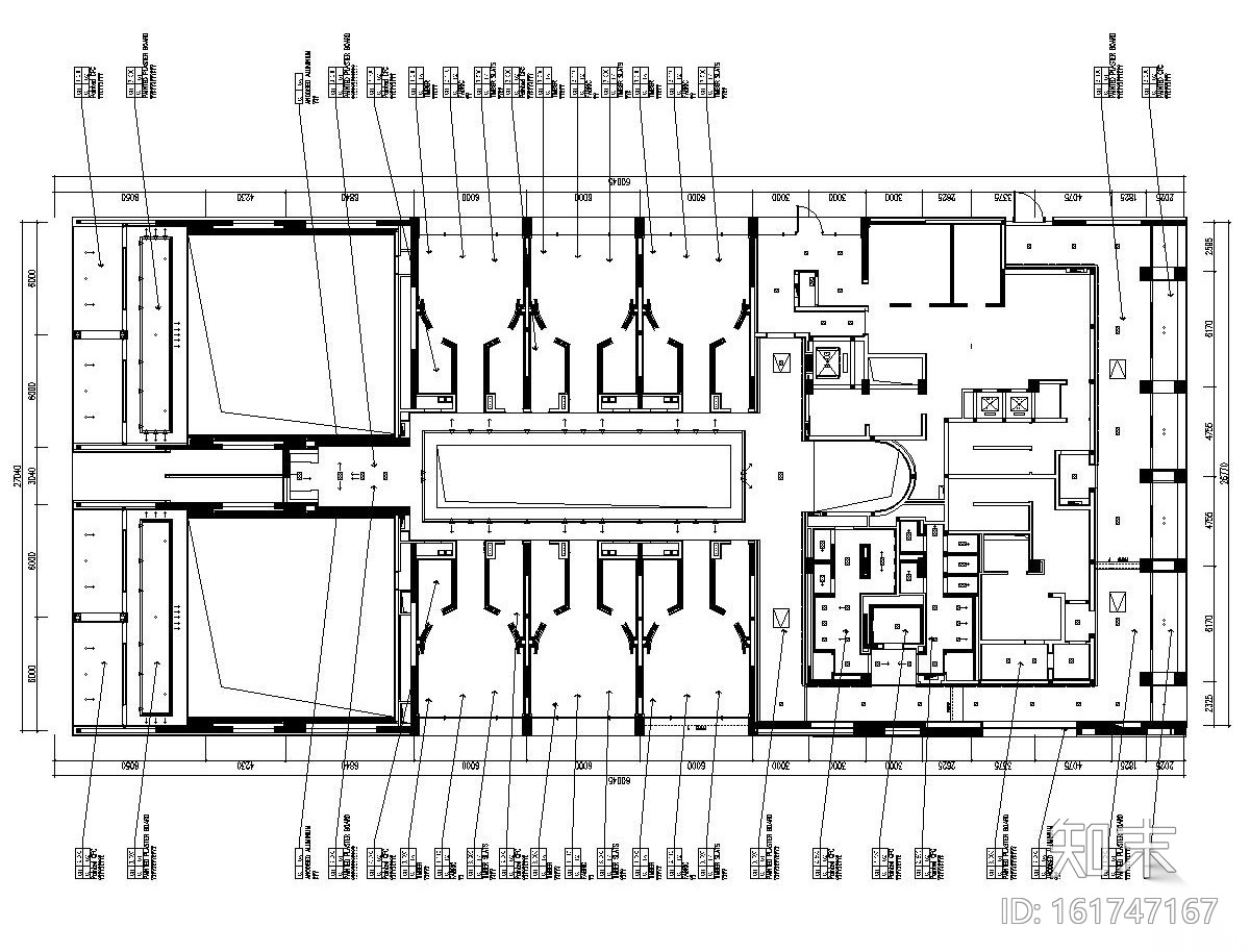 [厦门]大型新中式餐厅装修施工图cad施工图下载【ID:161747167】