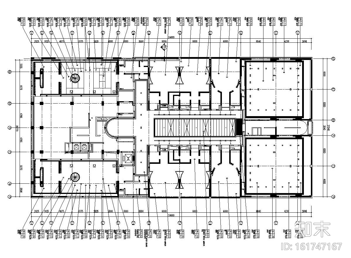 [厦门]大型新中式餐厅装修施工图cad施工图下载【ID:161747167】