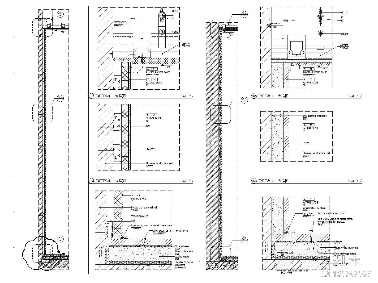 [厦门]大型新中式餐厅装修施工图cad施工图下载【ID:161747167】