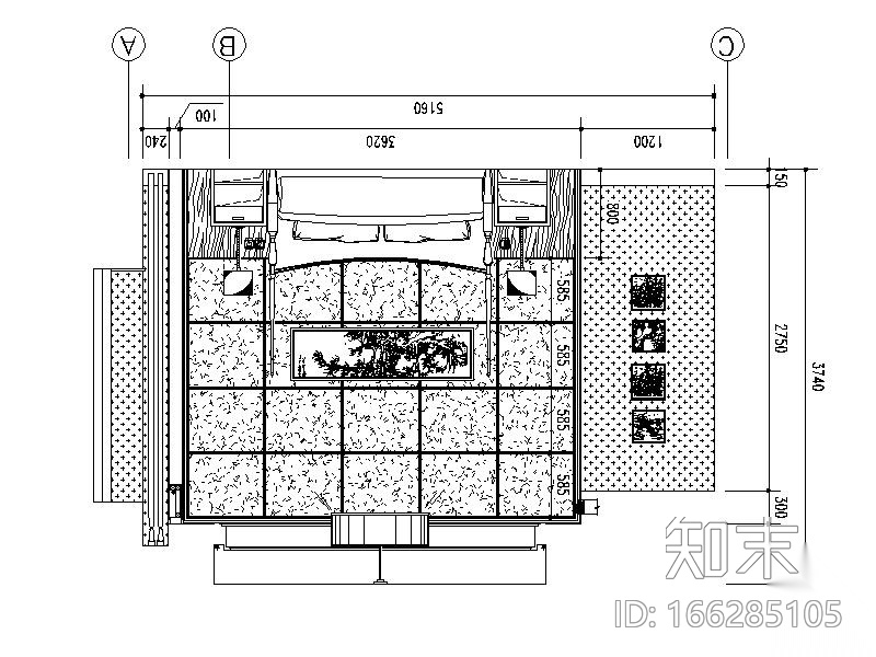 [北京]儒雅新中式2层别墅室内设计施工图（含效果图、实...cad施工图下载【ID:166285105】