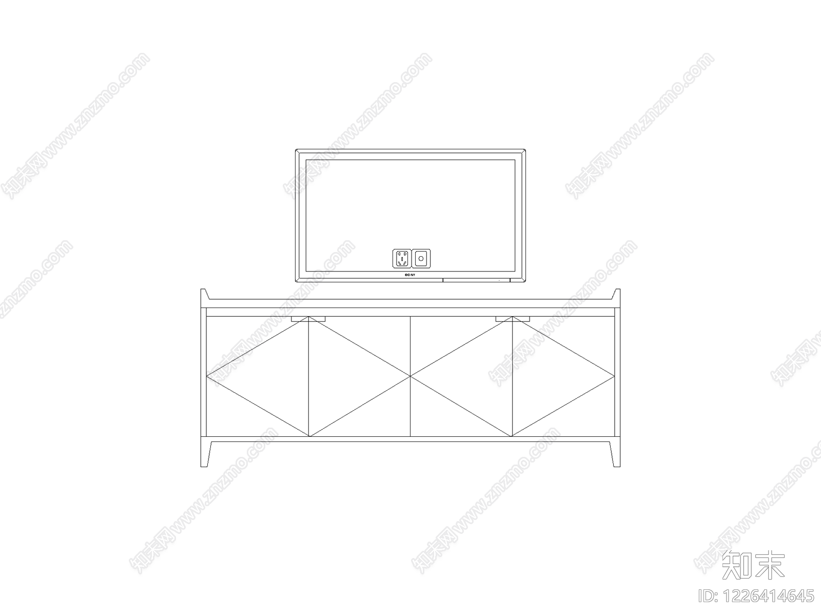 柜子平立面cad施工图下载【ID:1226414645】