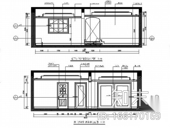 [浙江]三层美式乡村别墅室内装修竣工图（含实景）cad施工图下载【ID:166170169】