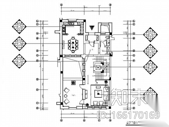 [浙江]三层美式乡村别墅室内装修竣工图（含实景）cad施工图下载【ID:166170169】