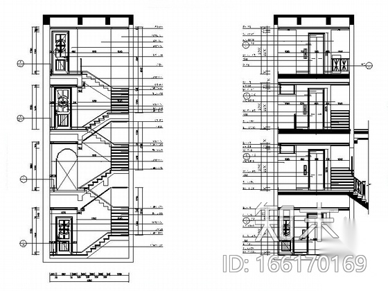 [浙江]三层美式乡村别墅室内装修竣工图（含实景）cad施工图下载【ID:166170169】