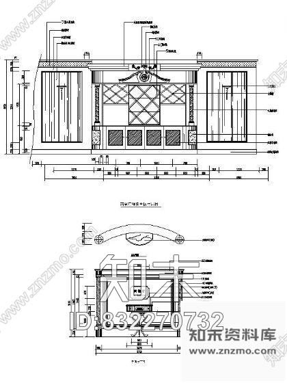 图块/节点西餐厅立面设计图cad施工图下载【ID:832270732】