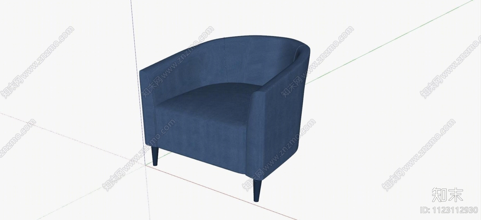 现代休闲椅SU模型下载【ID:1123112930】
