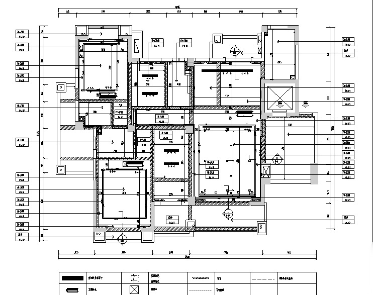 [福建]天利仁和170平住宅公寓设计施工图（附效果图）cad施工图下载【ID:160476133】