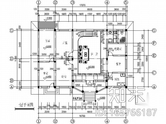 [毕业设计]两层现代风格私人独栋别墅设计施工图cad施工图下载【ID:165766187】