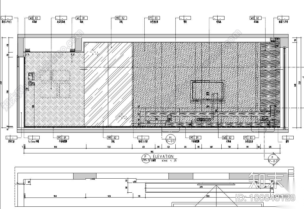 北欧风格四室两厅样板房施工图+效果图cad施工图下载【ID:180848120】