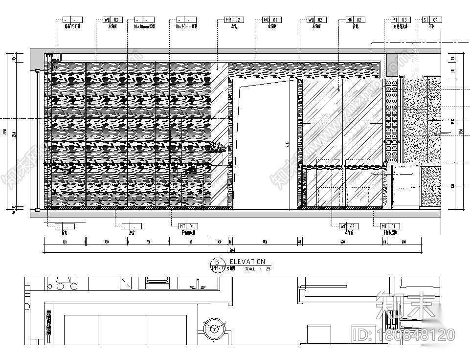 北欧风格四室两厅样板房施工图+效果图cad施工图下载【ID:180848120】