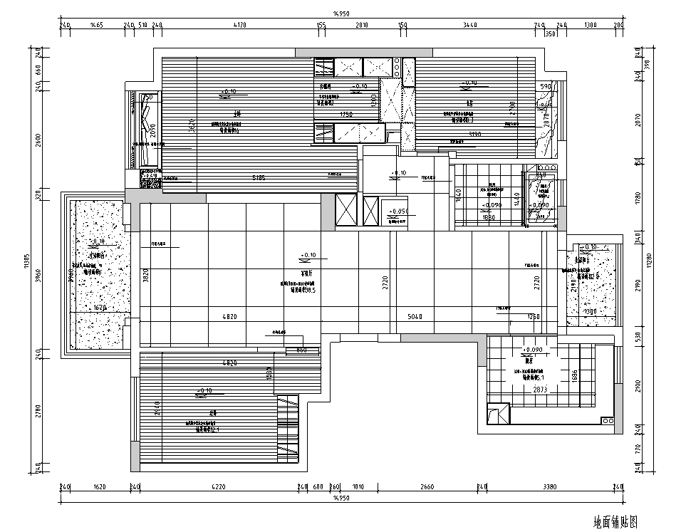 [天津]现代风格二居室紫金府施工图_3D模型cad施工图下载【ID:168052161】