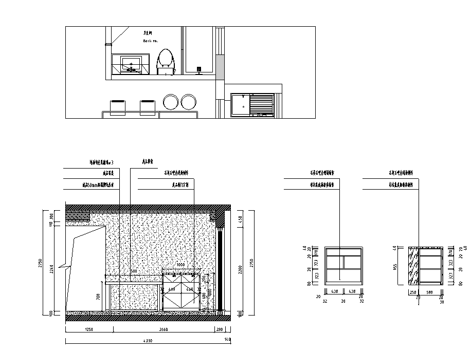 [天津]现代风格二居室紫金府施工图_3D模型cad施工图下载【ID:168052161】