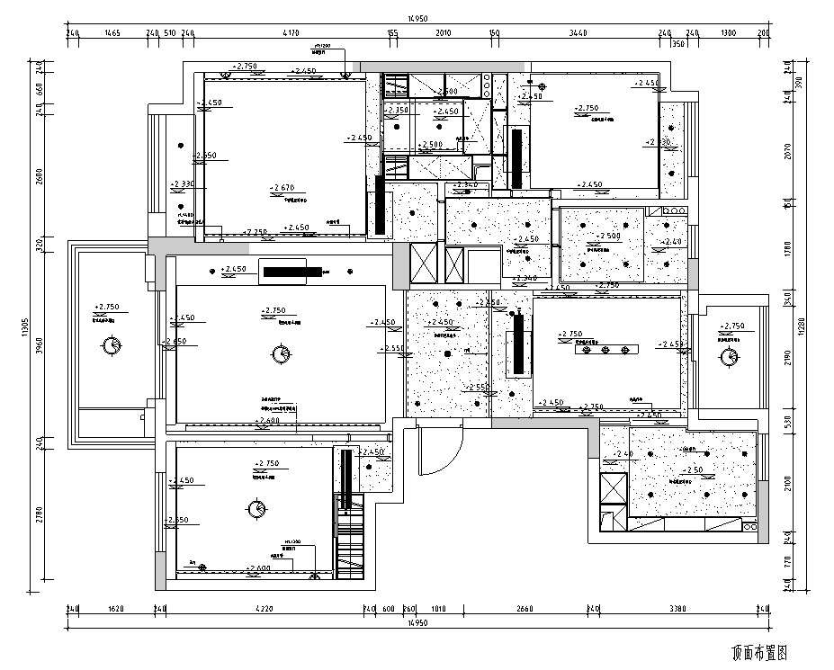 [天津]现代风格二居室紫金府施工图_3D模型cad施工图下载【ID:168052161】