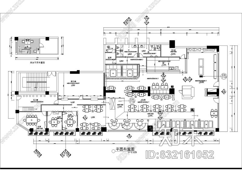 蓝鸟咖啡厅CAD施工图施工图下载【ID:832161052】