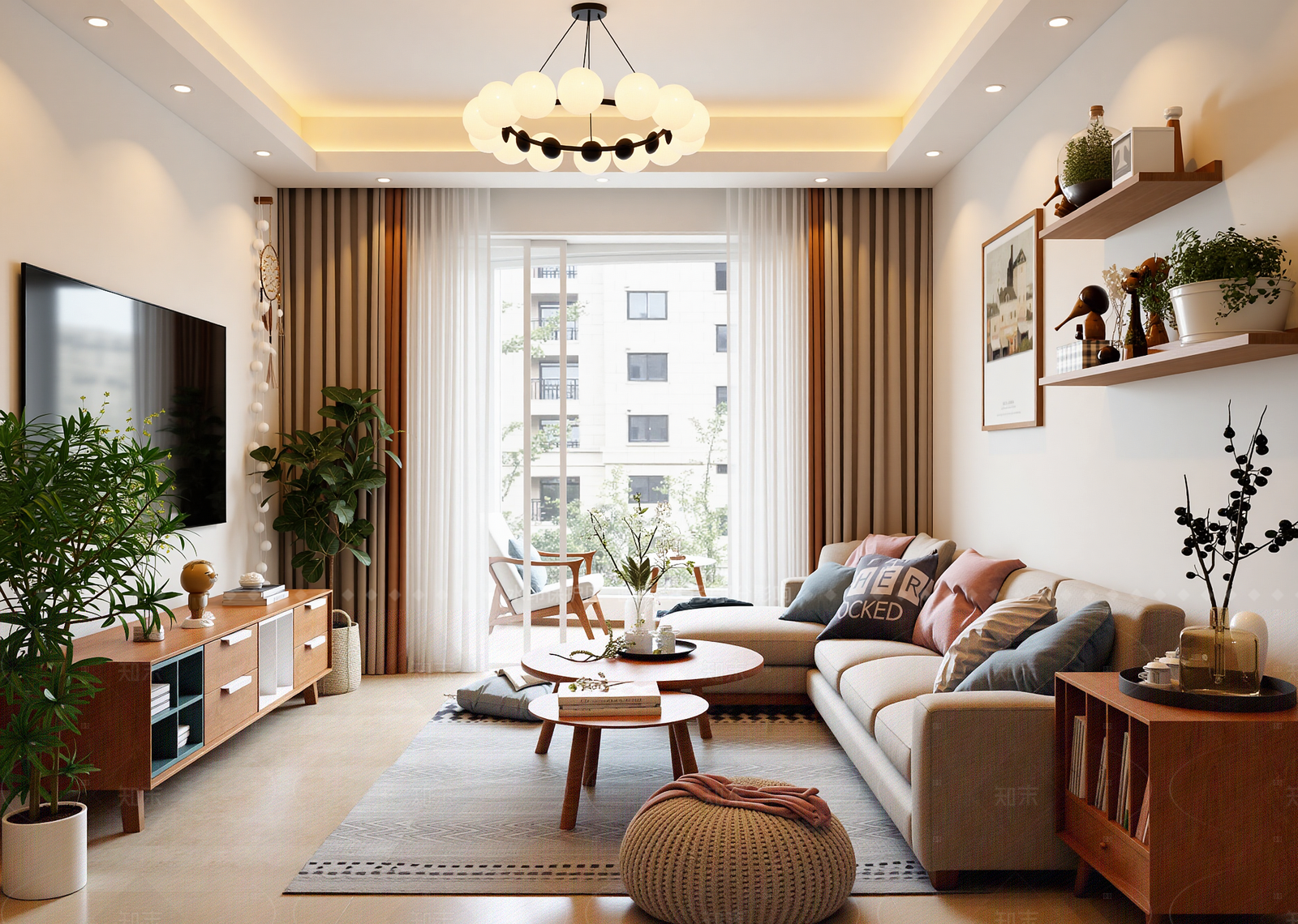 北欧家居客厅3D模型下载【ID:1214562057】