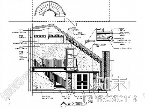 [上海]都市型别墅区美式风格两层别墅CAD装修施工图（含...cad施工图下载【ID:180360119】