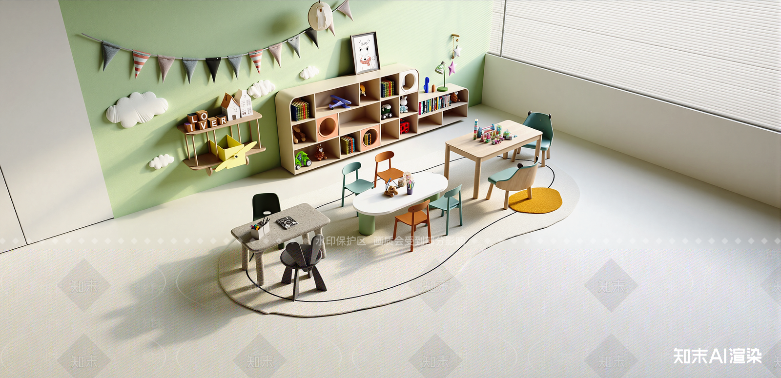 现代儿童玩具房SU模型下载【ID:1215204727】