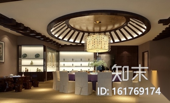 新中式茶餐厅室内装修图cad施工图下载【ID:161769174】