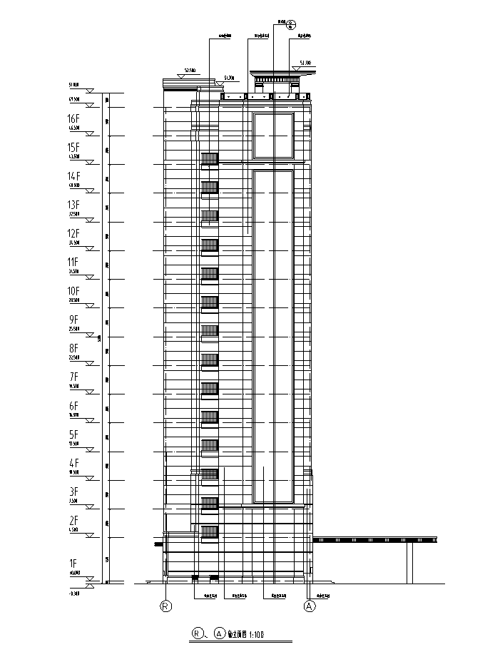 [上海]高层塔式住宅建筑施工图(含SU及结构专业内审资...施工图下载【ID:164873142】