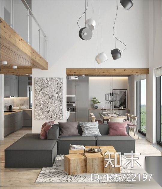 室内装修LOFT设计灵感图-31张施工图下载【ID:165722197】