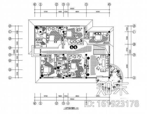 某双层别墅装修图施工图下载【ID:161923178】