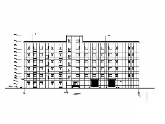 [安徽]六层办公楼建筑施工图(2015年07月图纸)cad施工图下载【ID:167232178】