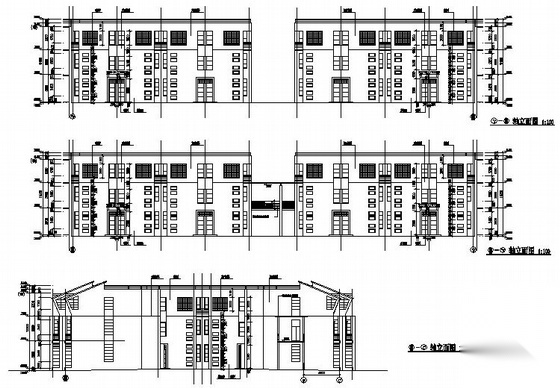 某三层办公楼建筑施工图cad施工图下载【ID:151395125】