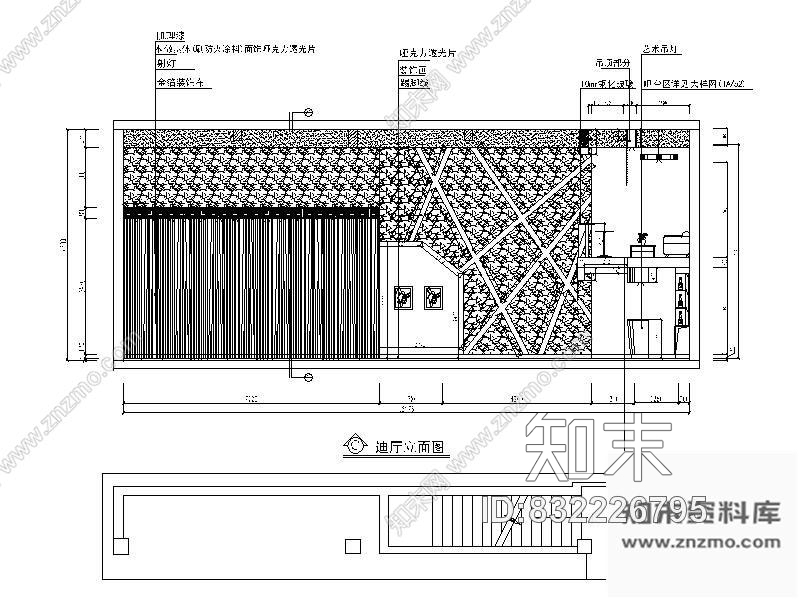 图块/节点迪厅立面图cad施工图下载【ID:832226795】