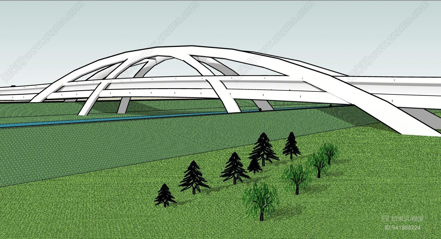 漫水桥SU模型下载【ID:941868224】