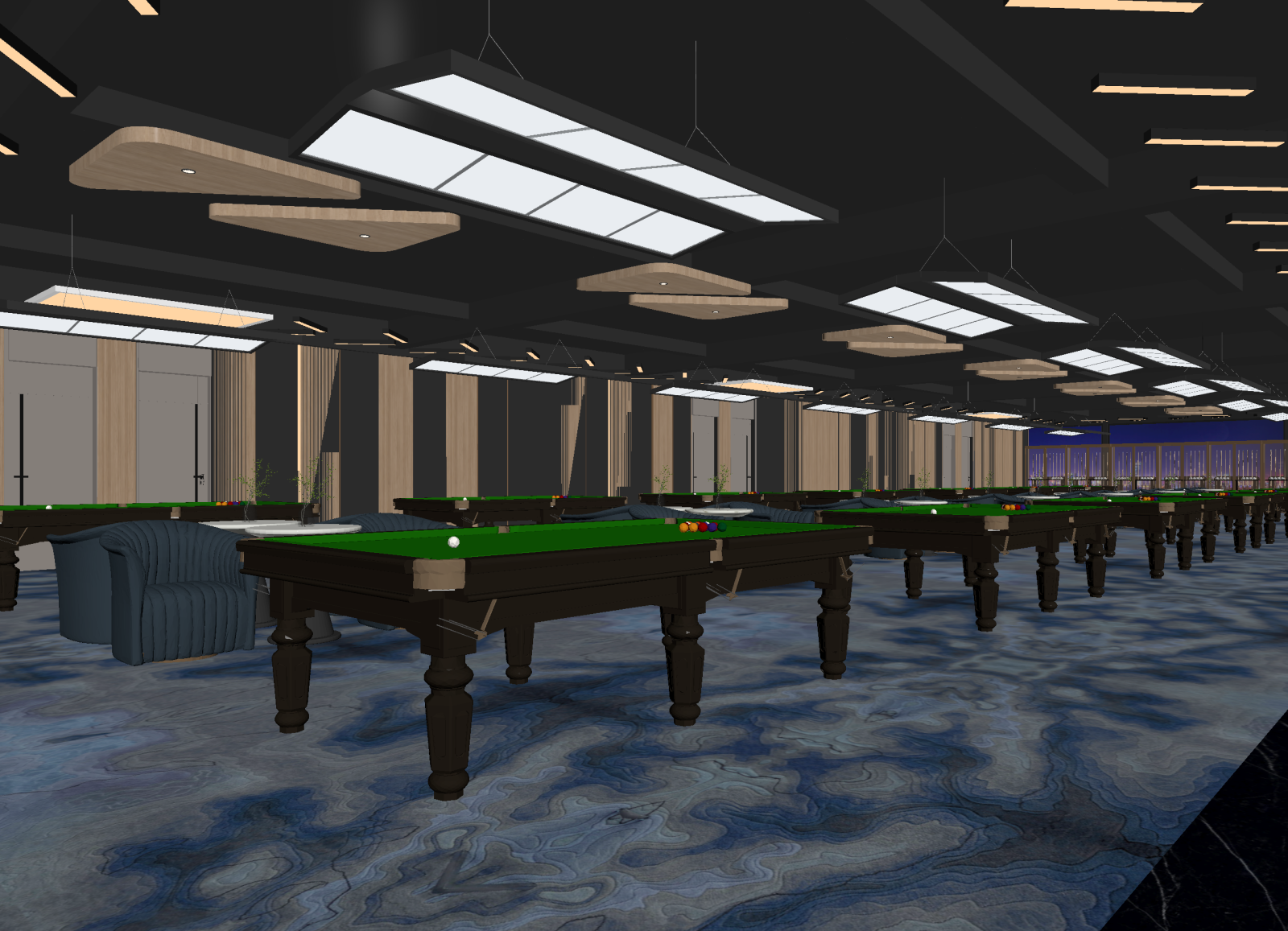 现代台球室3D模型下载【ID:1214330695】