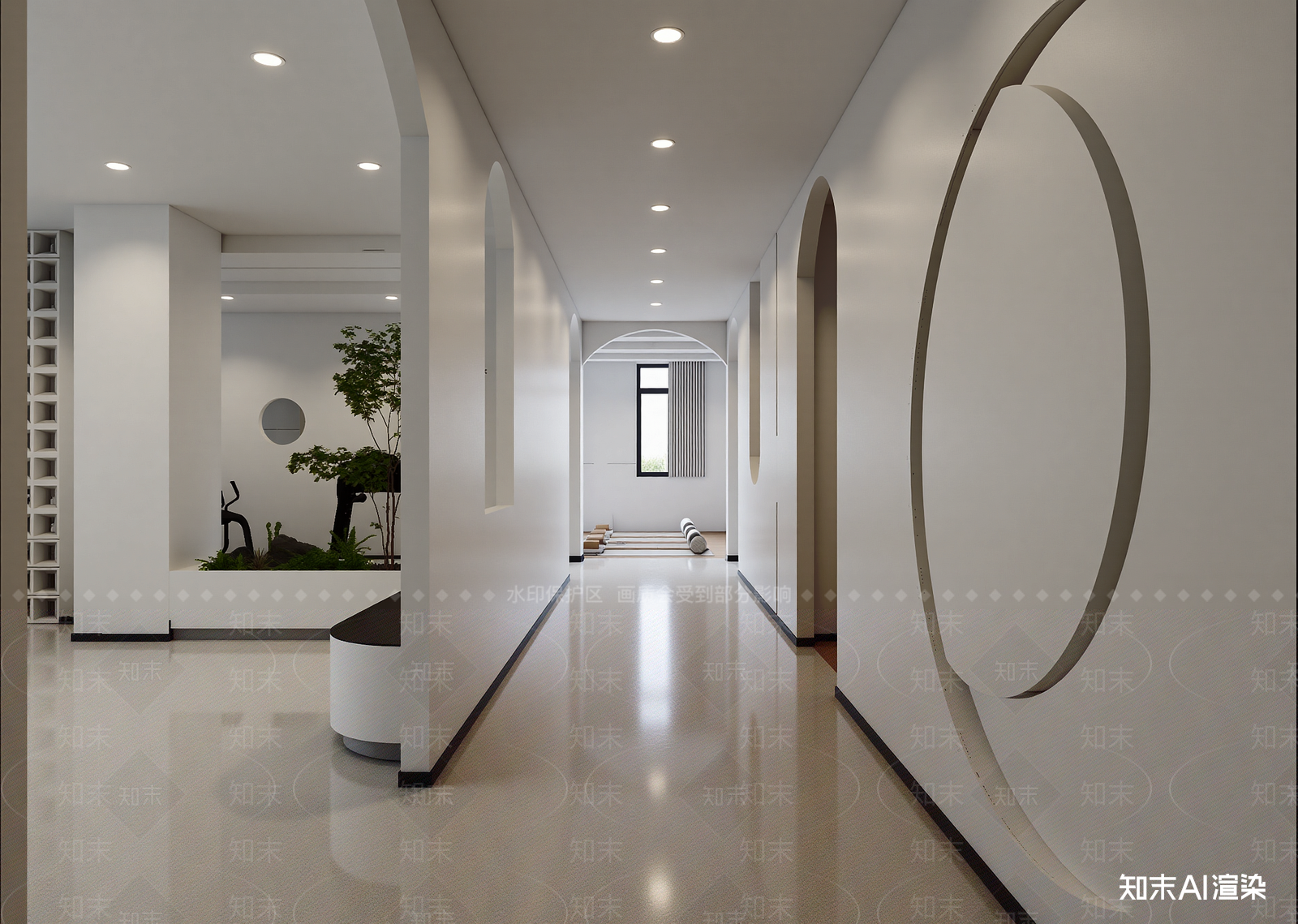 极简走廊3D模型下载【ID:1215069336】